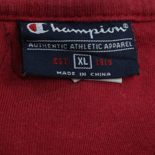 Champion Men's Red Full Zip Sweatshirt XL College Style