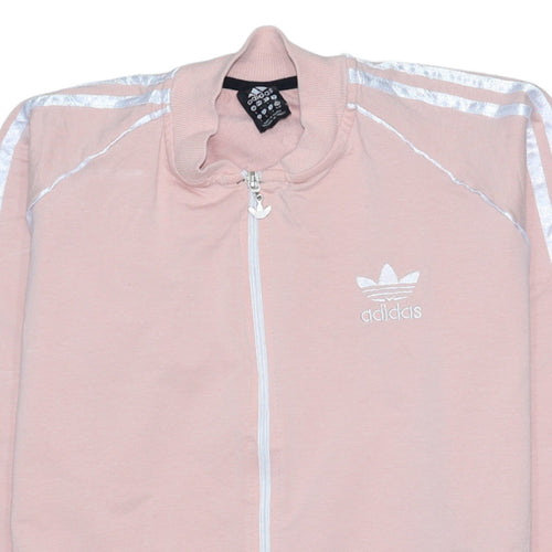 Adidas Womens Pink Full Zip Track Jacket Size 12 Regular Fit