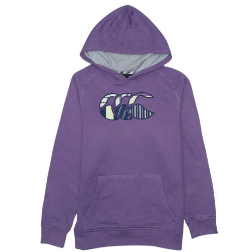 Canterbury Girls Purple 14 Years Pullover Hoodie with Logo Print