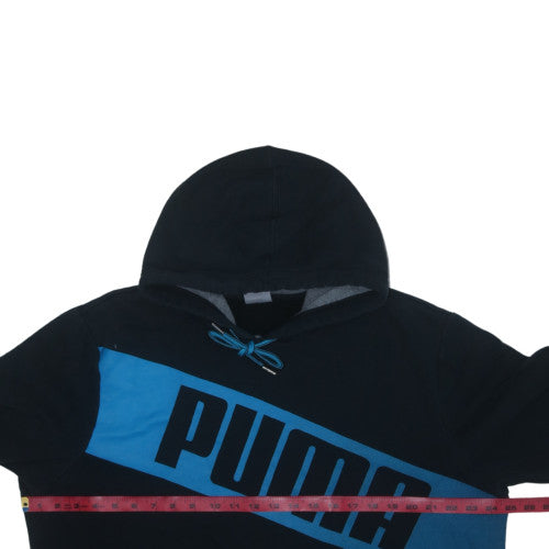 Puma Men's Black XL Pullover Hoodie with Logo and Drawstring