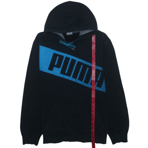 Puma Men's Black XL Pullover Hoodie with Logo and Drawstring