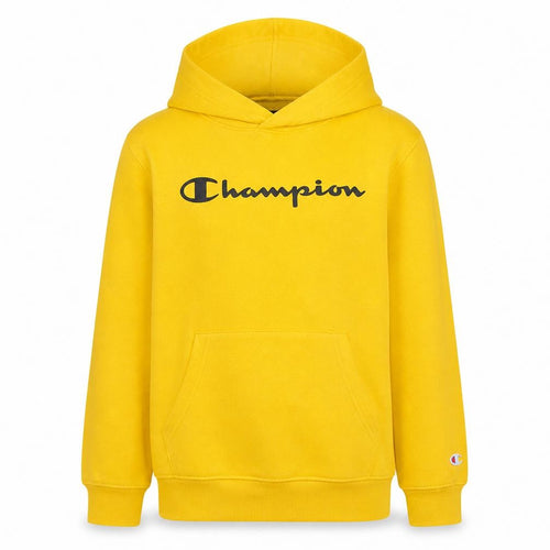 Champion Boys Yellow Pullover Hoodie 13-14 Years Graphic Fleece Sweatshirt