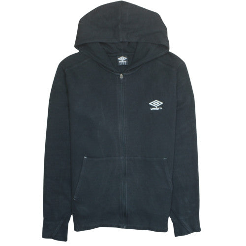 Umbro Men's Black XL Full Zip Hoodie Sweatshirt Cotton Blend