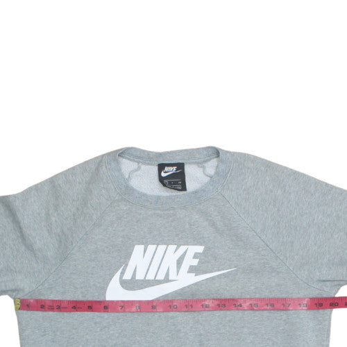 Nike Men's Grey Small Pullover Logo Crew Neck Sweatshirt
