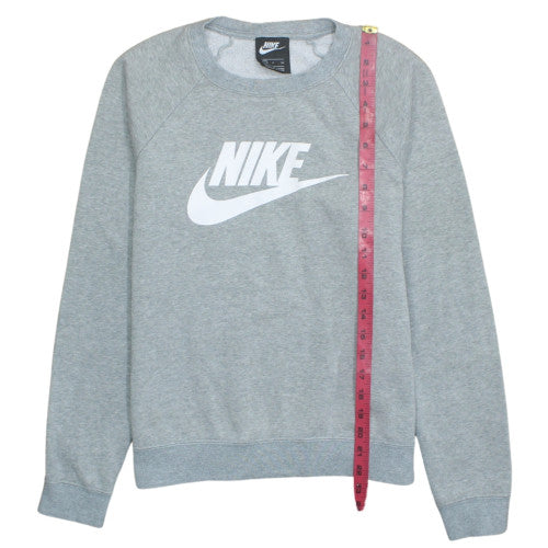 Nike Men's Grey Small Pullover Logo Crew Neck Sweatshirt