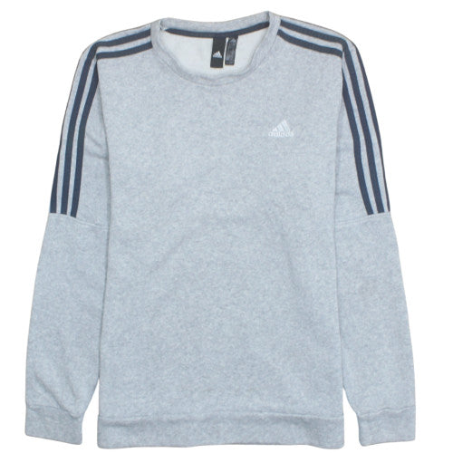 Adidas Men's Grey Crew Neck Pullover Sweatshirt Size M
