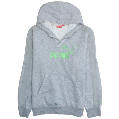 Puma Mens Grey Pullover Hoodie Fleece Regular Fit Sportswear M