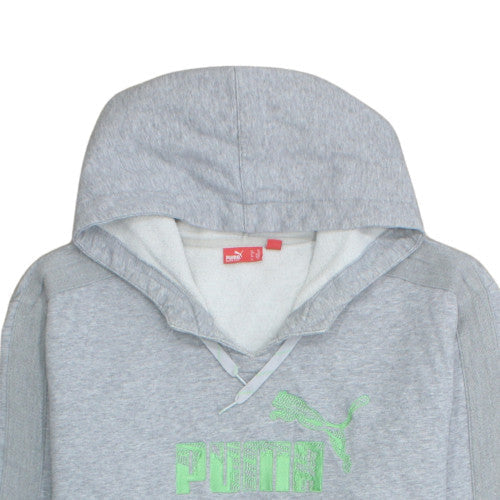 Puma Mens Grey Pullover Hoodie Fleece Regular Fit Sportswear M