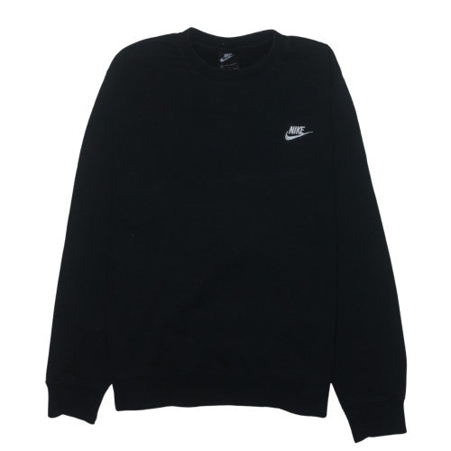 Nike Men's Black Fleece Pullover Sweatshirt L Regular Crew Neck