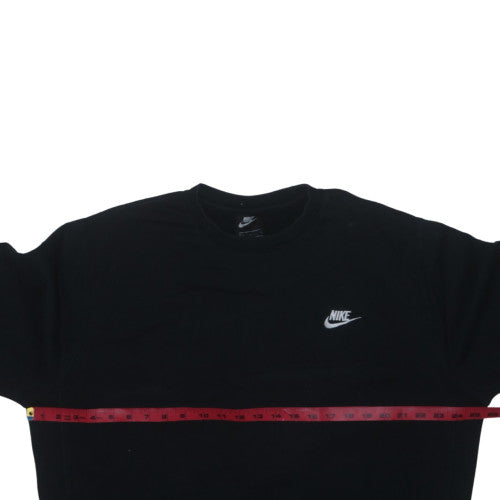 Nike Men's Black Fleece Pullover Sweatshirt L Regular Crew Neck