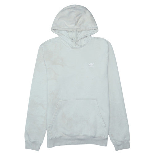 Adidas Men Beige Pullover Hoodie M Fleece Logo Sports Casual