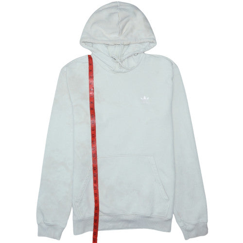 Adidas Men Beige Pullover Hoodie M Fleece Logo Sports Casual