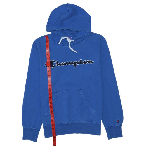 Champion Boys Blue Pullover Hoodie Small Logo Embroidered Fleece