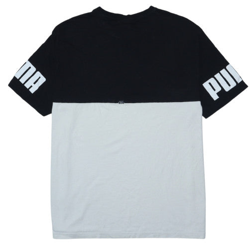 Puma Mens Black Colourblock Logo T-Shirt XL Regular Fit