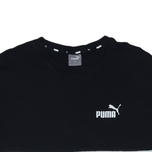 Puma Mens Black Colourblock Logo T-Shirt XL Regular Fit