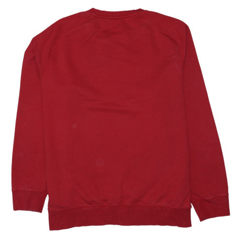 Timberland Men's Red Crew Neck Pullover Sweatshirt Size L