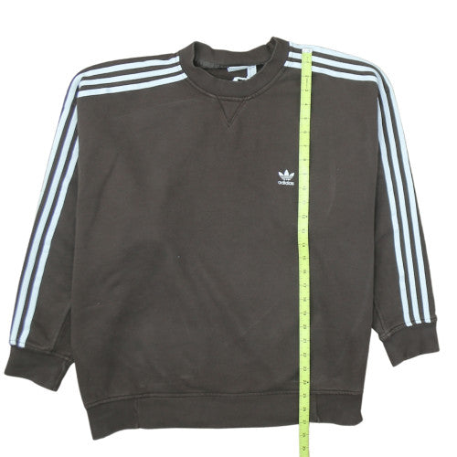 Adidas Men Brown 3XLT Pullover Sweatshirt Crew Neck Sports Style