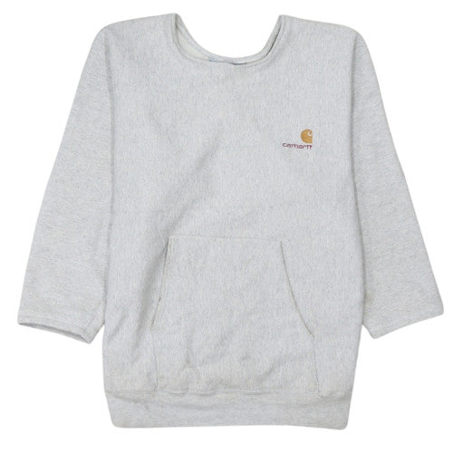 Carhartt Men’s Grey Regular Fit Pullover Sweatshirt M