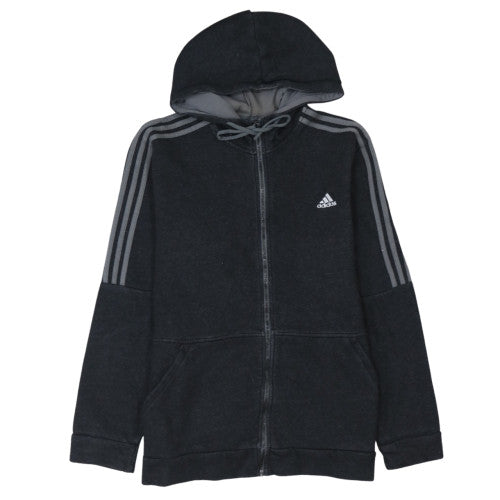Adidas Men’s Black Full Zip Fleece Hoodie XL Sports Style
