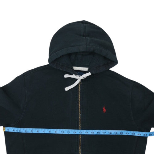 Polo Ralph Lauren Men's Black Full Zip Hoodie L Cotton Fleece
