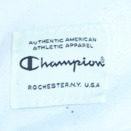 Champion Mens White Pullover Hoodie L Embroidered Logo Fleece