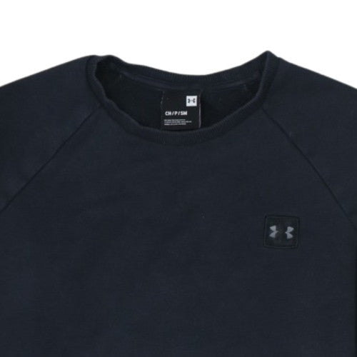 Under Armour Men’s Black Small Pullover Sweatshirt Crew Neck Fleece