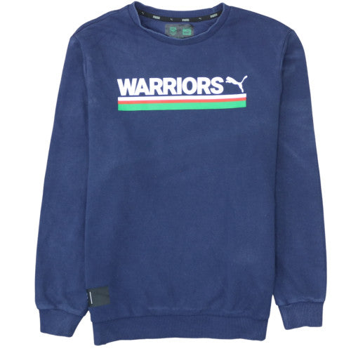 Puma Men's Blue L Warriors Crew Neck Fleece Sweatshirt