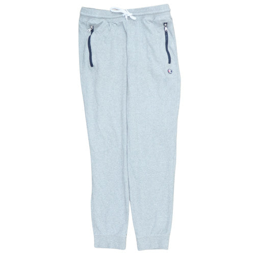 Champion Men's Grey Jogger Sweatpants S Regular Fit Cotton Drawstring