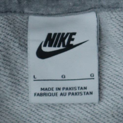 Nike Men's Grey Pullover Hoodie L Graphic Logo Sweatshirt