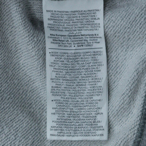 Nike Men's Grey Pullover Hoodie L Graphic Logo Sweatshirt