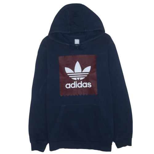 Adidas Men's Blue Pullover Hoodie L Regular Fit Sportswear