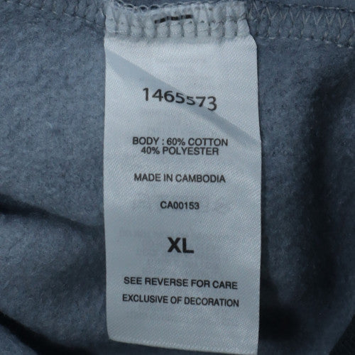 Champion Men's Blue Tie Dye Pullover Hoodie XL Logo Fleece