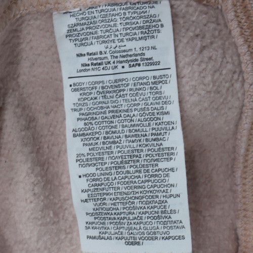 Nike Men's Beige Pullover Hoodie XS Fleece Logo Sportswear