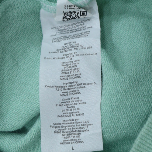 Fila Men's Green Crew Neck Pullover Sweatshirt Size L