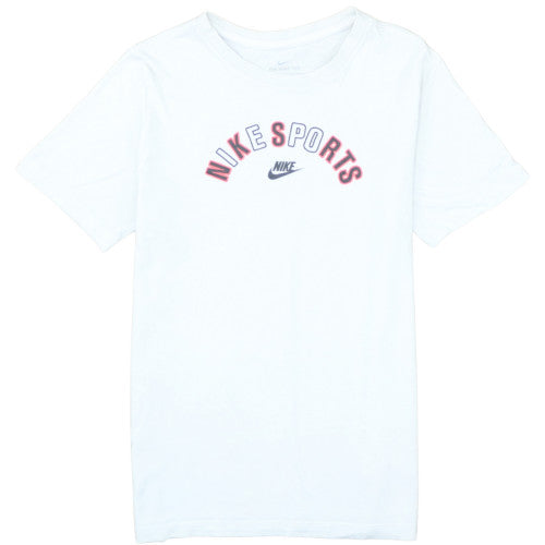 Nike Boys White XL Sports Logo Short Sleeve Cotton T-Shirt