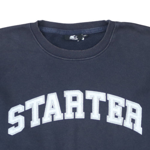 Starter Men's Blue 2XL Pullover Sweatshirt Crew Neck Fleece