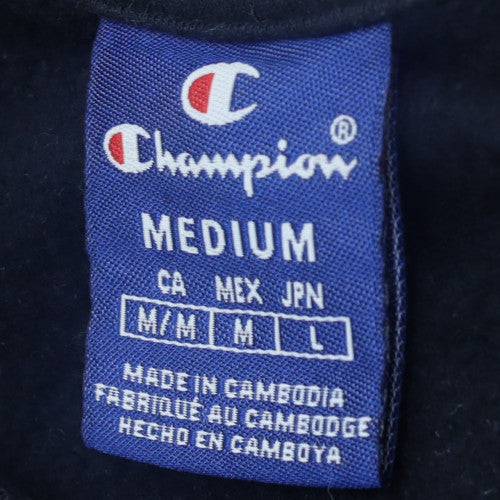 Champion Mens Blue Logo Pullover Sweatshirt Medium