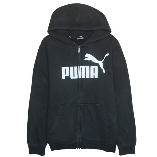 Puma Men's Black Full Zip Hoodie Sweatshirt Size M Sports Fleece