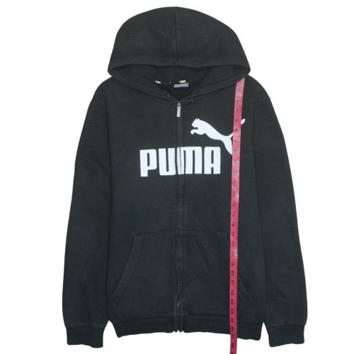 Puma Men's Black Full Zip Hoodie Sweatshirt Size M Sports Fleece