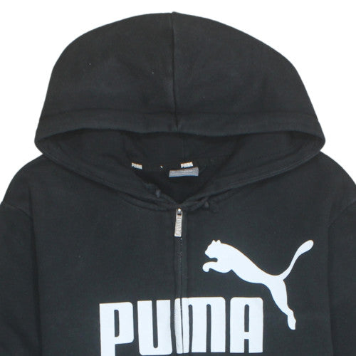 Puma Men's Black Full Zip Hoodie Sweatshirt Size M Sports Fleece