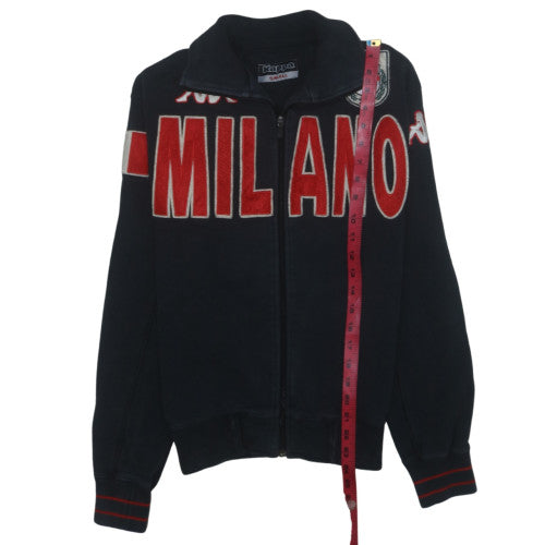 Kappa Men's Black Milano Full Zip Sweatshirt Small Cotton