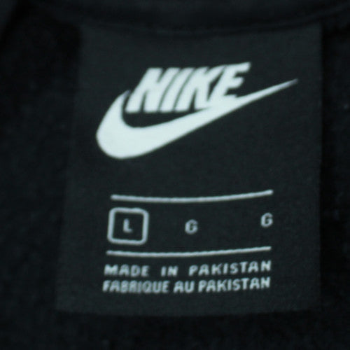 Nike Men's Black Pullover Hoodie L Regular Fit Fleece Sweatshirt