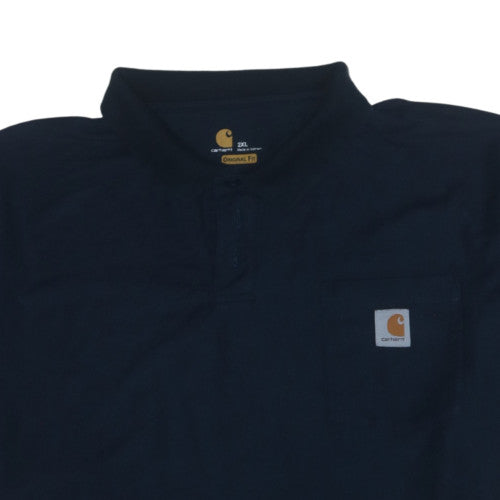 Carhartt Men's Black 2XL Original Fit Polo Shirt Workwear Cotton