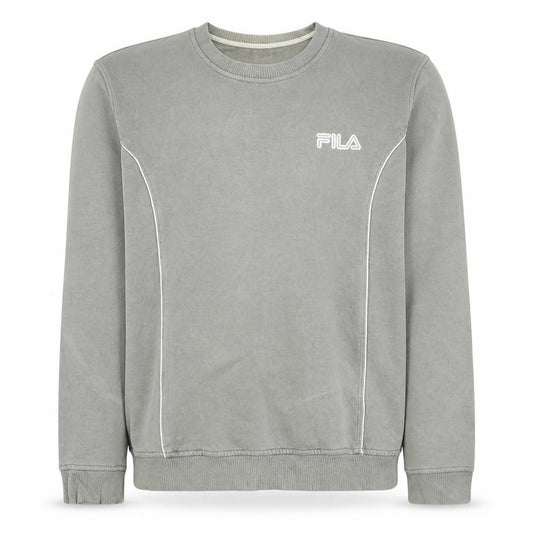 Front view of Fila Men's Grey Crew Neck Pullover Sweatshirt, size L