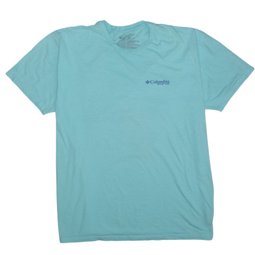 Columbia Men's Blue 2XL Graphic Logo T-Shirt Summer Casual
