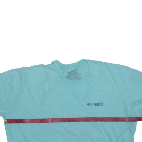 Columbia Men's Blue 2XL Graphic Logo T-Shirt Summer Casual