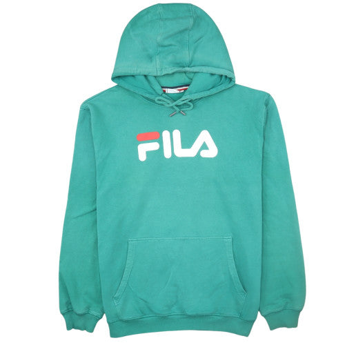 FILA Men’s Green Pullover Hoodie M Logo Graphic Sportswear