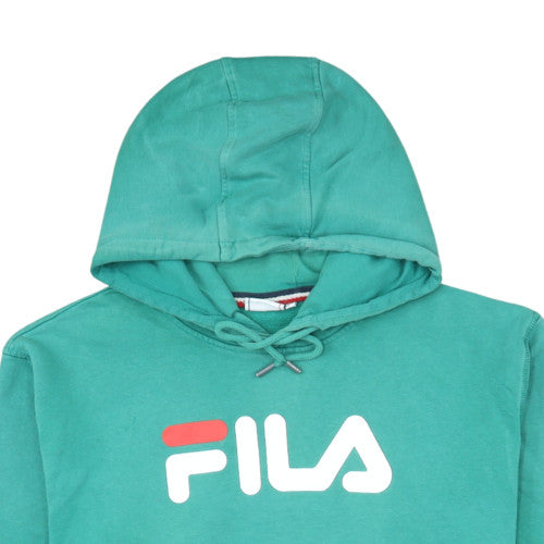 FILA Men’s Green Pullover Hoodie M Logo Graphic Sportswear