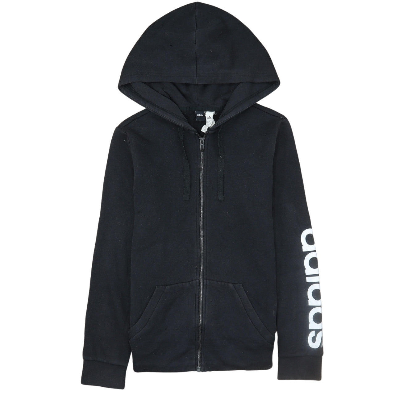 Adidas Men's Black Full Zip Hoodie M Cotton Blend Casual Sportswear