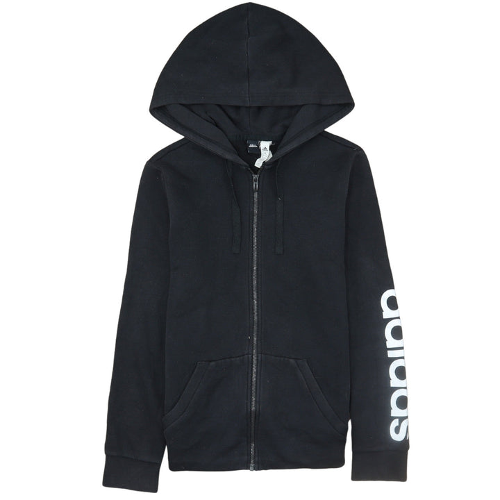 Adidas Men's Black Full Zip Hoodie M Cotton Blend Casual Sportswear
